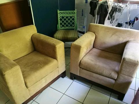 Brown armchairs - R1000 each
