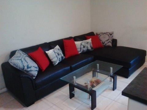 Large 8 Seater Leather L-Shape Couch - R7500