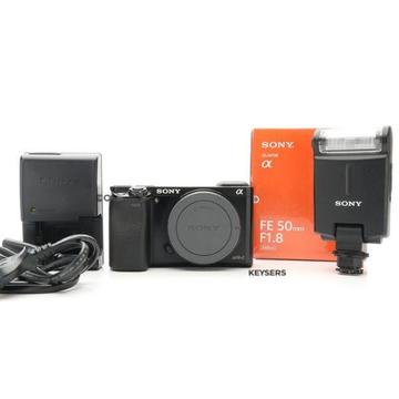 Sony Alpha6000 Body with Sony FE 50mm f1.8 Lens and Sony HVL-F20M Flash