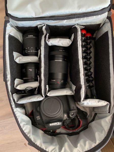 Canon 700D with 3 Lenses, Tripod and bag. Great Condition save R3000