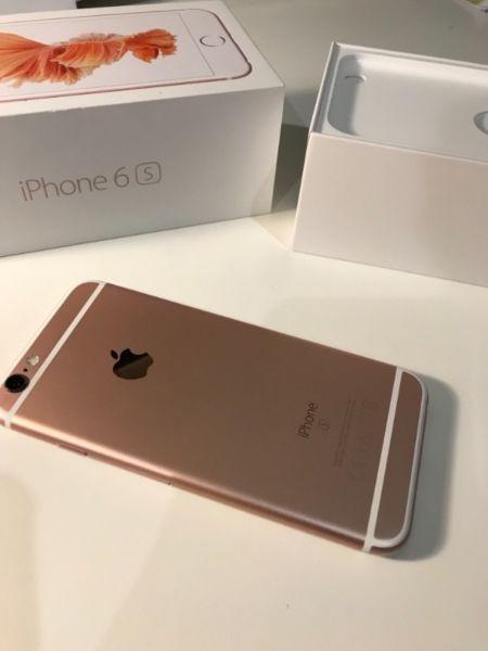 iPhone 6S 64GB Rose Gold - Immaculate Condition with Box and Accessories, Cover