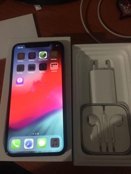 IPhone X 64gb Unused Accessories in Box Phone like new!