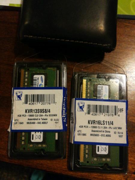 2 x Samsung 2GB DDR3 Memory SO-DIMM 204pin 1Rx16 (1600MHz) Laptop RAM