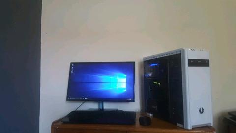 Complete Gaming Pc, i3 6100, 8Gb DDR4, GTX 1050Ti, SSD+ HDD, 24