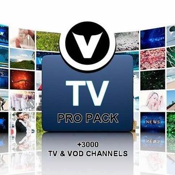 2018 V-IPTV 1 x Month 3000 LIVE TV VOD Channels - V-Stream South Africa - CT