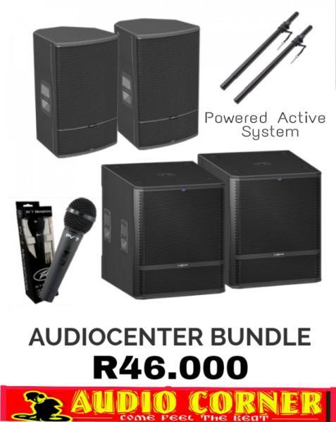 Audio Center Speakers Powered System New