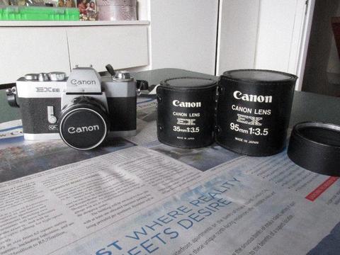 Canon EXEE camera plus lenses