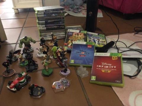 Xbox 360 with games and accessories