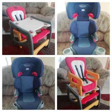 Toddler COMBO Graco booster seat PLUS Chelino chair & table