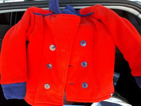 Red fleece jacket