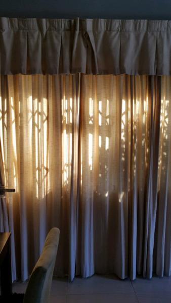 Fully lined custom made curtains