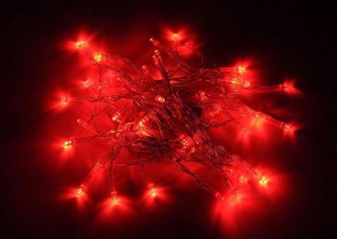 LED Decorative Fairy String Lights Waterproof Battery Operated in Red. Brand New