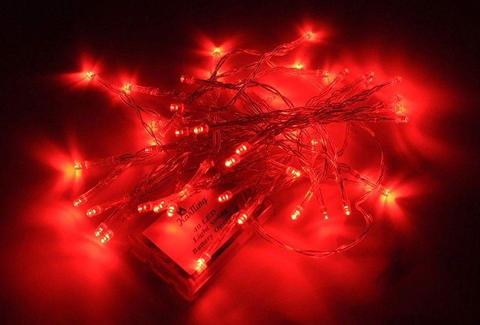 LED Decorative Fairy String Lights Waterproof 220V AC in Red. Brand New