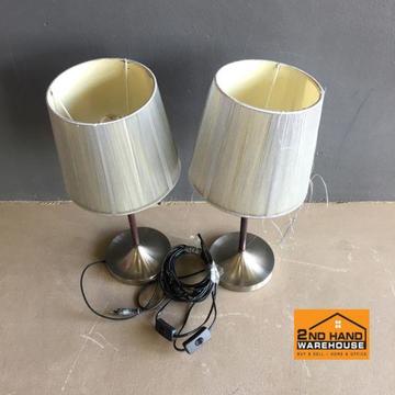 Small metal based lamp and shade