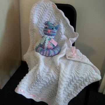 Hand knitted baby blankets/shawls