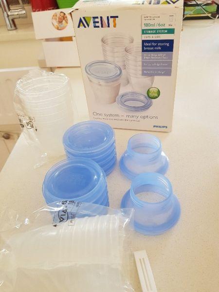 Avent milk storage cups