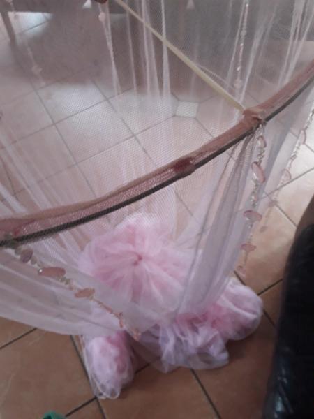 pink mosquito net