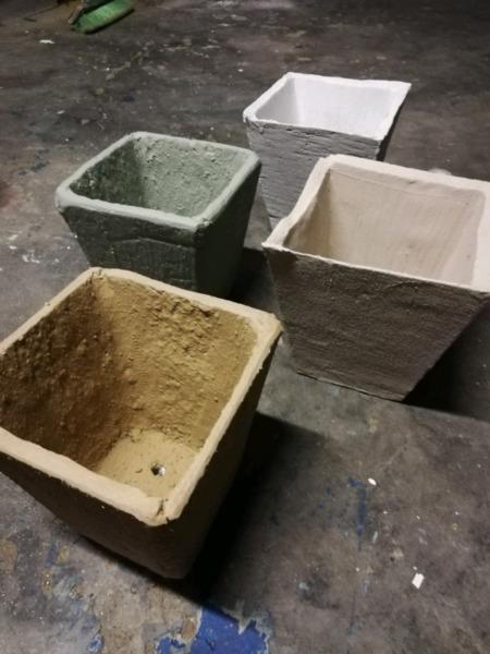 Cement molded pots