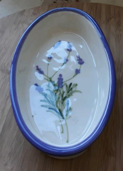 Oval lavender bowl