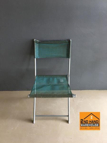 Foldable Green Metal and mesh chairs