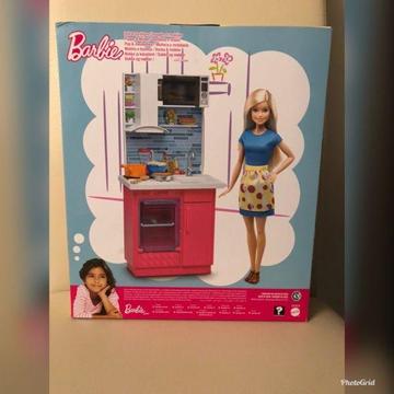 Barbie Doll and Kitchen Playset (brand new)