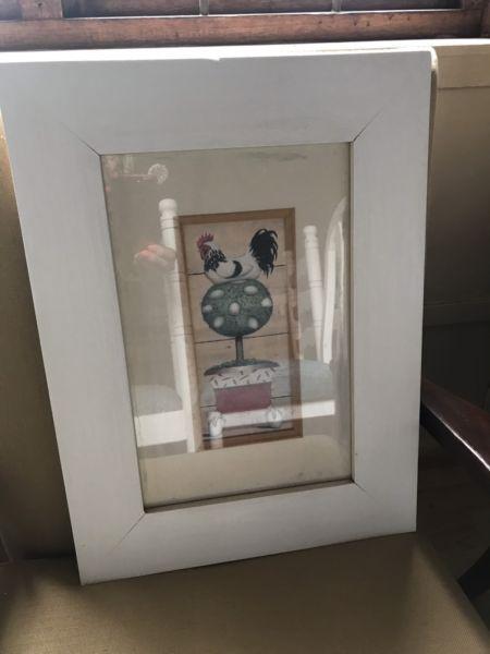 Chciken themed lovely pictures and frames R50 each