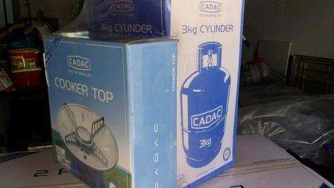Cadac gas bottle and Cadac cooker new