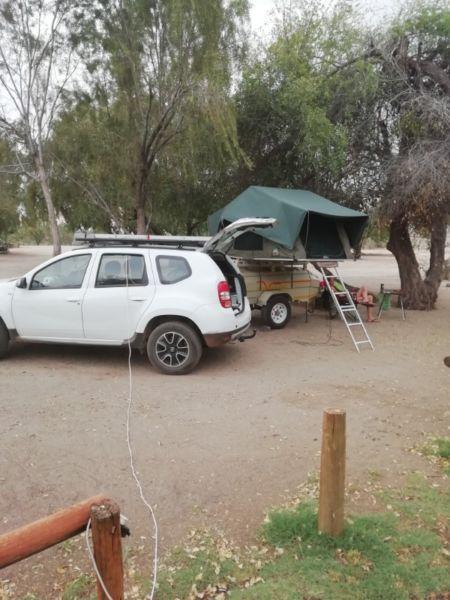 Rooftop tent and roof rack