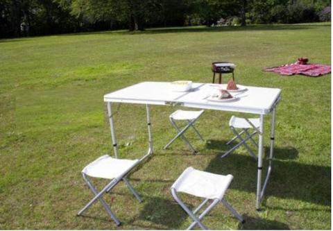 Brand New Picnic Table + 4 Stools- great camping gear!