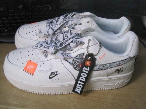 ad. Nike Air Force 1 Premium JUST DO IT JDI x OFF WHITE Black Virgil Abloh Mens and women