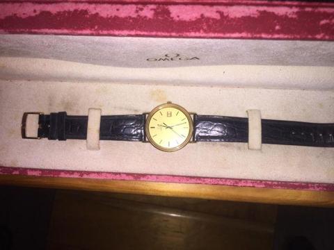 18ct Gold Omega watch