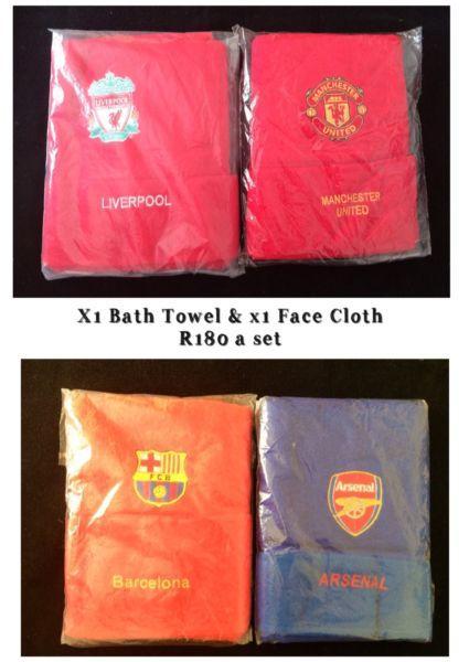 Liverpool, Man United, Barcelona & Arsenal Towel Sets