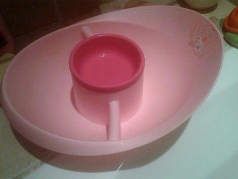 Pink baby bath and wash bowl for sale