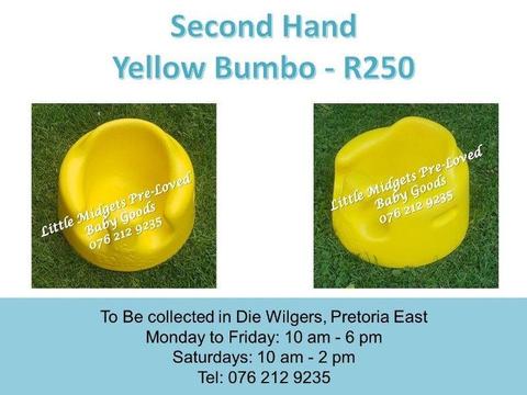 Second hand Yellow Bumbo Seat