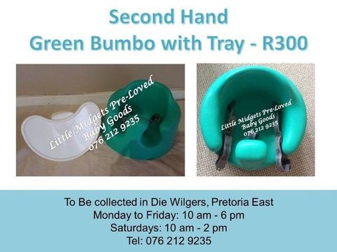 Second Hand Green Bumbo with Tray