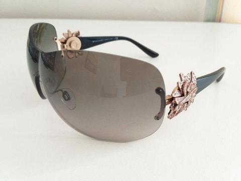 New Bvlgari Crystal Starburst Oversized Shield Sunglasses for sale