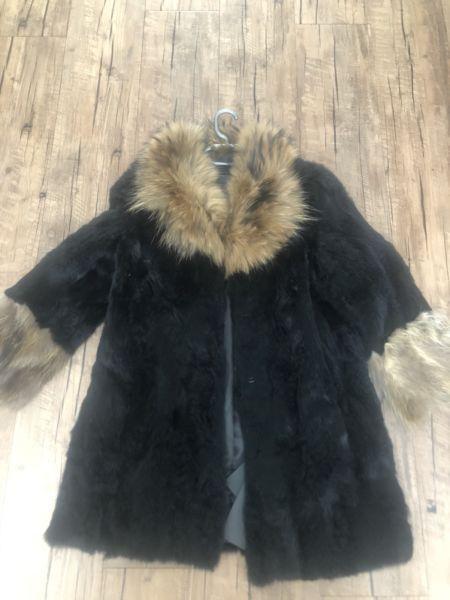 Brand new women’s real rabbit fur coat jacket