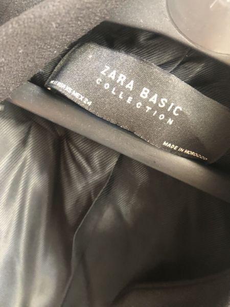 Zara black extra length blazer
