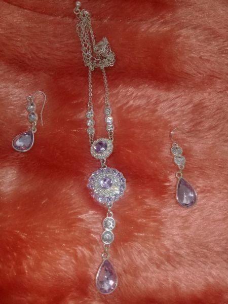 Jaylnn 2 piece gift set Violet necklace and earings