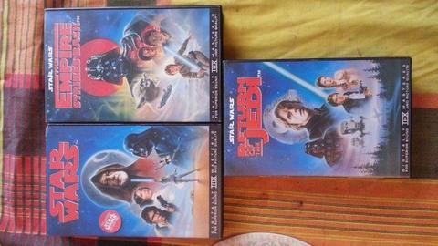 VINTAGE STAR WARS TRILOGY SPECIAL EDITION VHS VIDEO CASSETTE. 2 SETS TO CHOOSE FROM AT R200 A SET