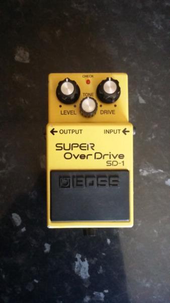 BOSS SUPER Over Drive SD-1 guitar effects pedal VERY GOOD condition See Pics!