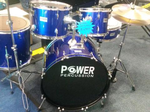 Power Drumset,Complete with cymbals. New