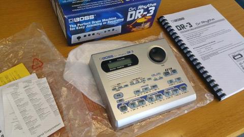 Boss DR 3 drum machine & base. For guitar backing and songwriters