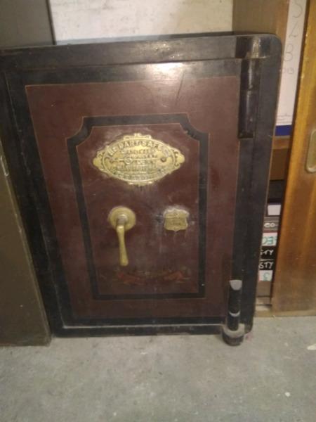Antique fire safe with key