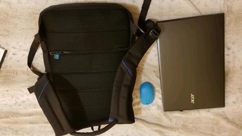 Laptop + Laptop bag + Wireless mouse