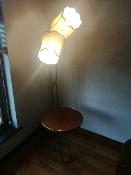 Antique lamp with table