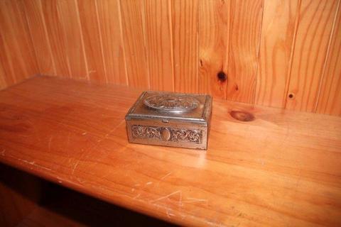 Old jewellery box. Wooden base
