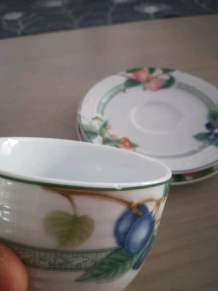 Noritake arctic berries tea cup and saucer x 2