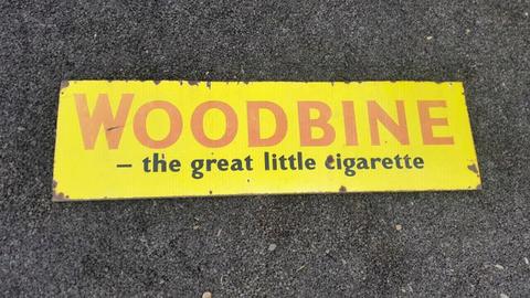 Woodbine enamel sign