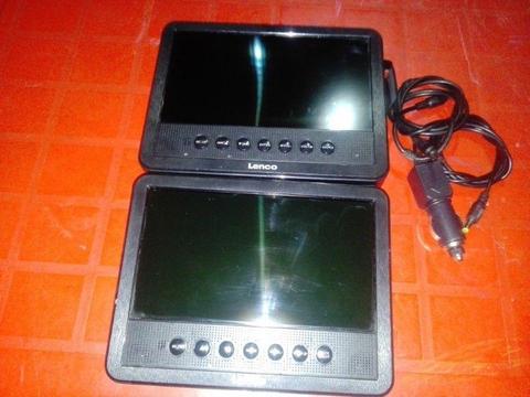 Lenco dual portable 7" inch dvd screen for sale. Perfect for kids use in car whilst u driving